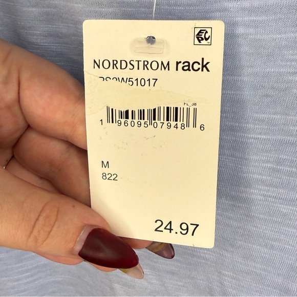 Caslon Blue Skyway Cotton & Modal T-Shirt Medium NWT - Picture 4 of 6